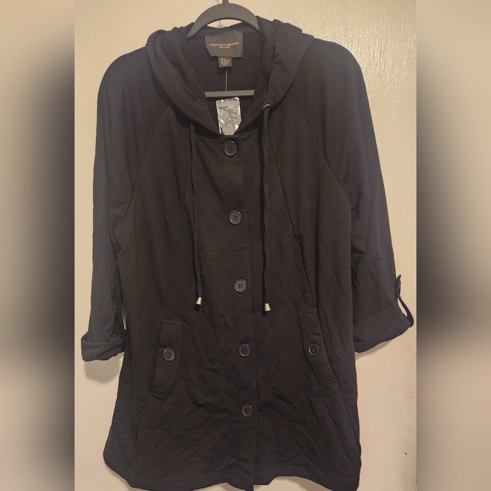 Cristiano Women's Black Hooded Jacket